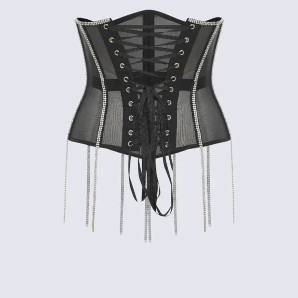 fringe black cape waisttraine.com