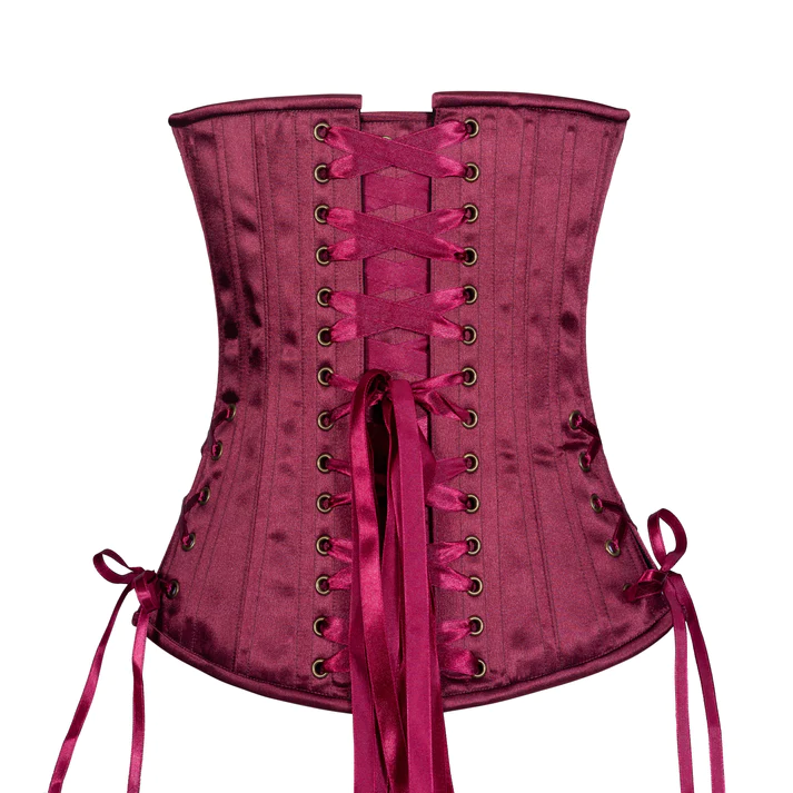 plum and gold overbust corset waisttraine.com