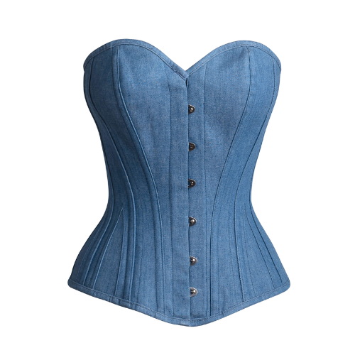 denim waist training corset