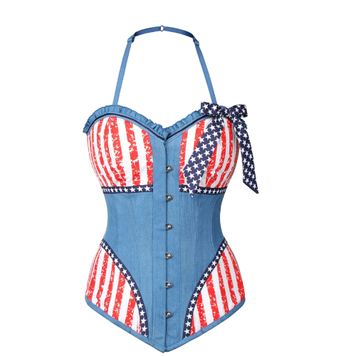 usa flag corset