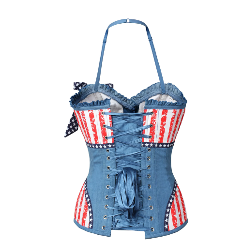 usa flag corset