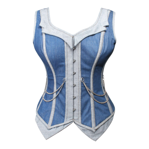 denim waistcoat corset