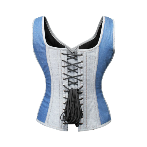 denim waistcoat corset