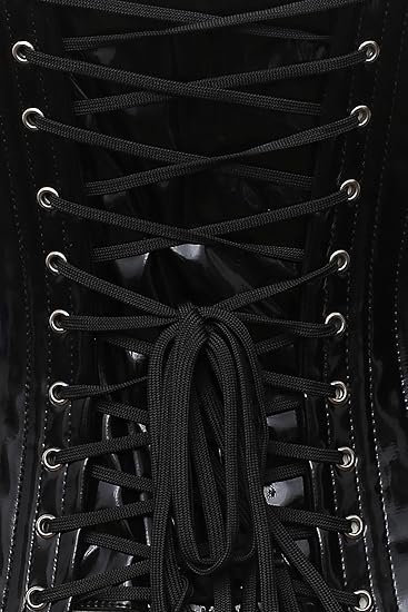 Black latex underbust heavy duty waspie torpedo corset waists-trainer.com