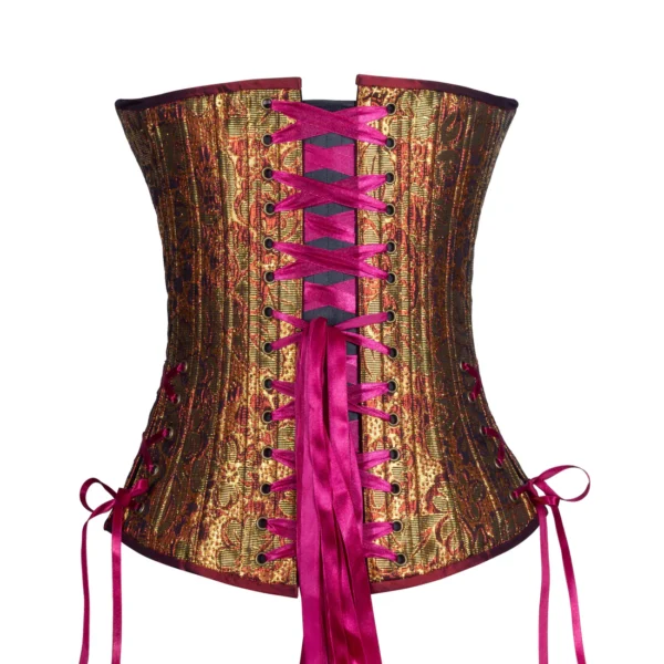 Gold Floral Slim Overbust Regular Corset waists-trainer.com
