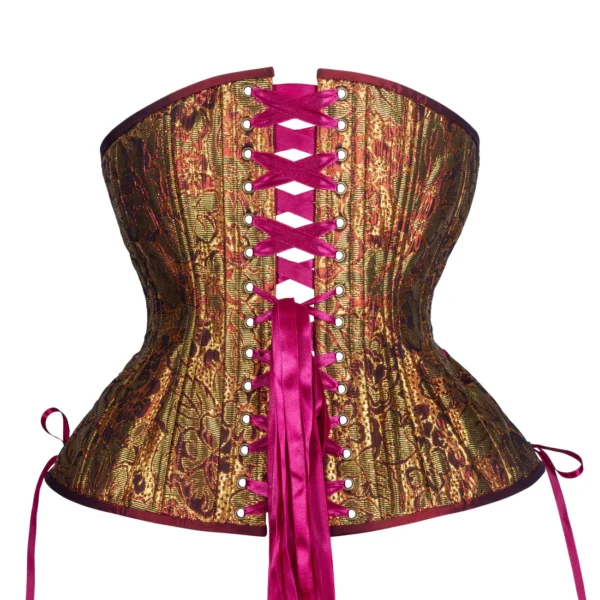 Copper and Gold Hourglass Long Corset waists-trainer.com