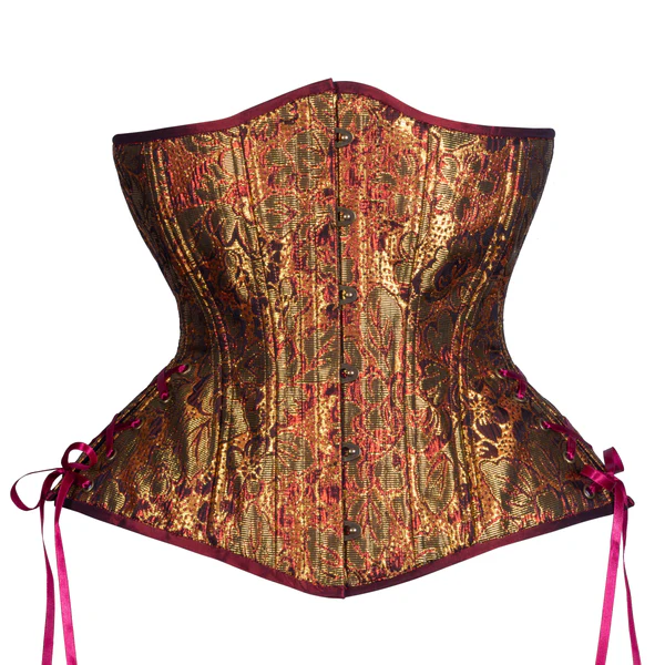 Copper and Gold Hourglass Long Corset waists-trainer.com