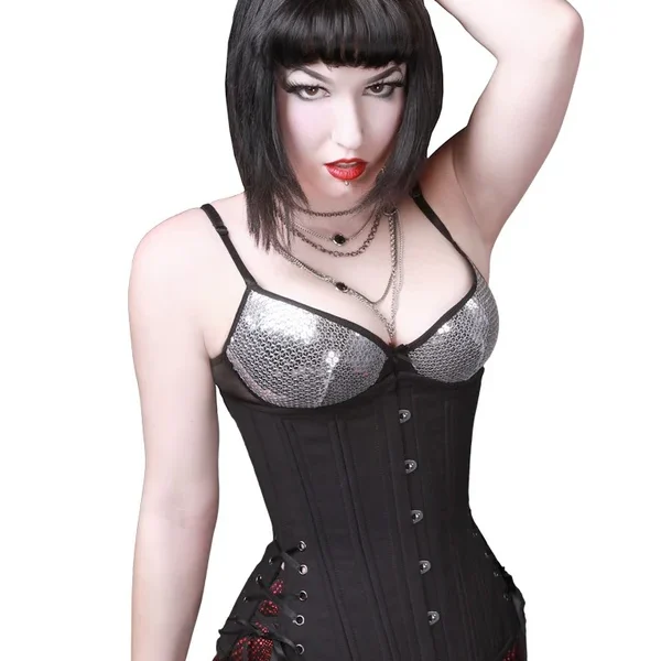 Black Cashmere Slim Long Corset