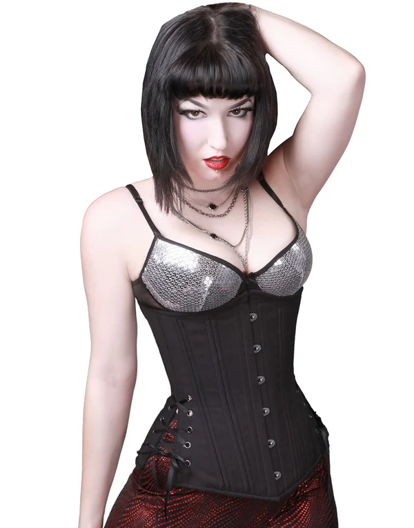 Black Cashmere Slim Long Corset
