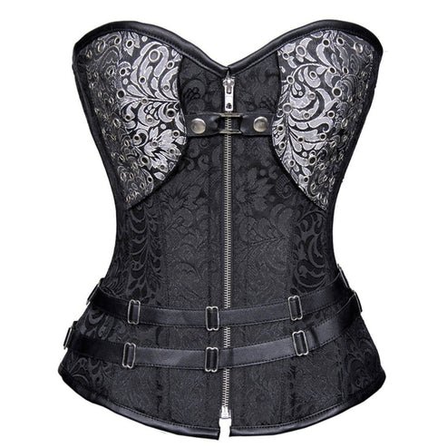 Steampunk Gothic Steel Boned overbust corset