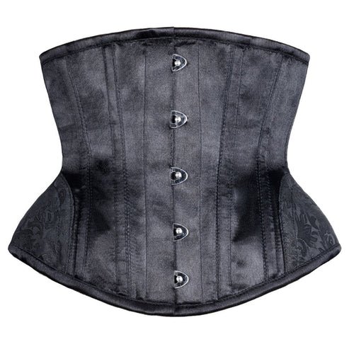 Black Underbust Waist Cincher Short Corset