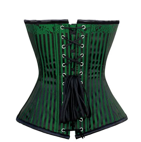 Gothic Green Steel Boned Overbust Corset