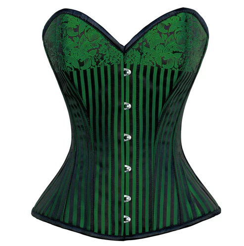 Gothic Green Steel Boned Overbust Corset