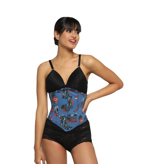 Halloween printed Steel Boned Sexy Underbust Corset