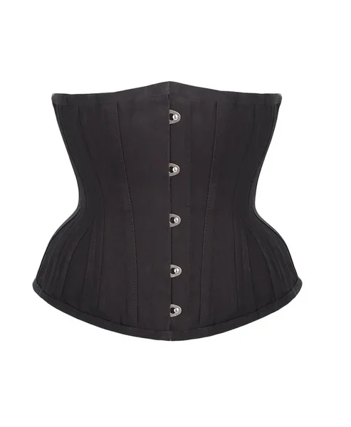 Plus Size Underbust Black Short Corset