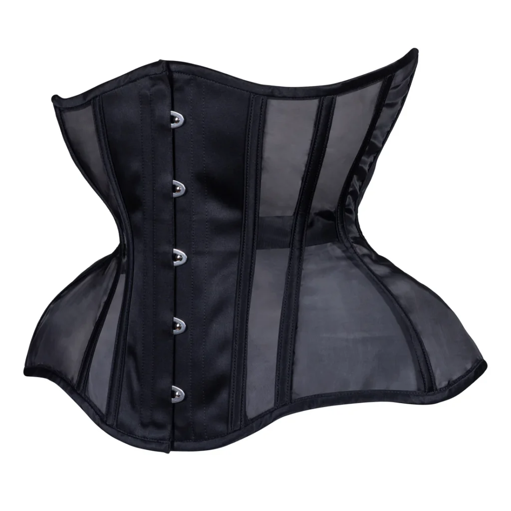 Black Mesh Gemini Straight Regular Corset
