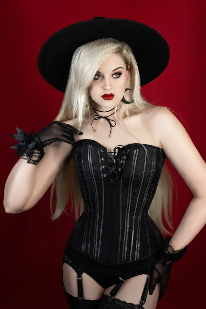 New Black Fine Mesh No Line Overbust Corset