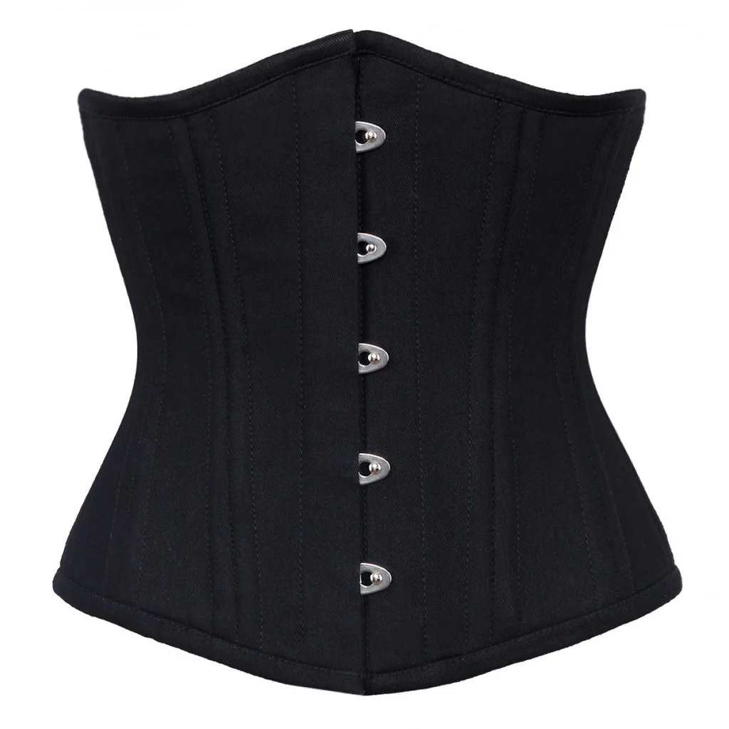 Black Underbust Waist Training Plus Size Corset