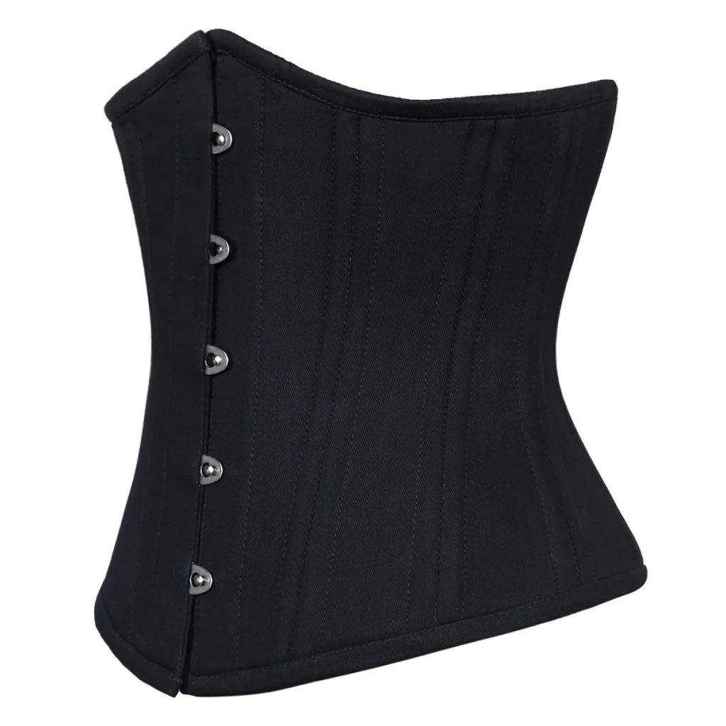 Black Underbust Waist Training Plus Size Corset