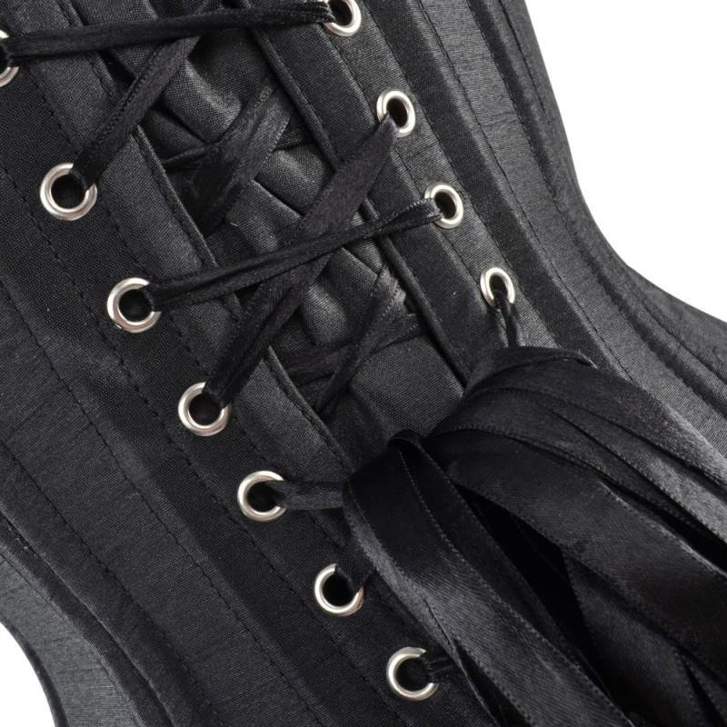 Black Laced Longline Waist Training Corset