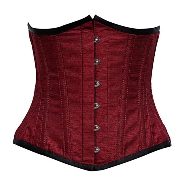 Maroon Dupion Plus Size Underbust Corset
