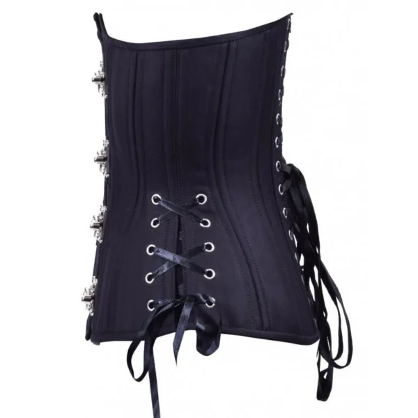 Steampunk Black Cotton Underbust Plus Size Corset