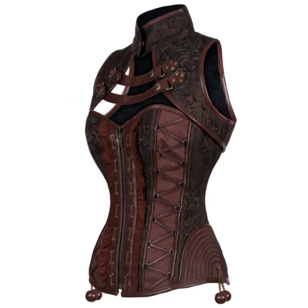 Coralee Steampunk Steel Boned Overbust Corset