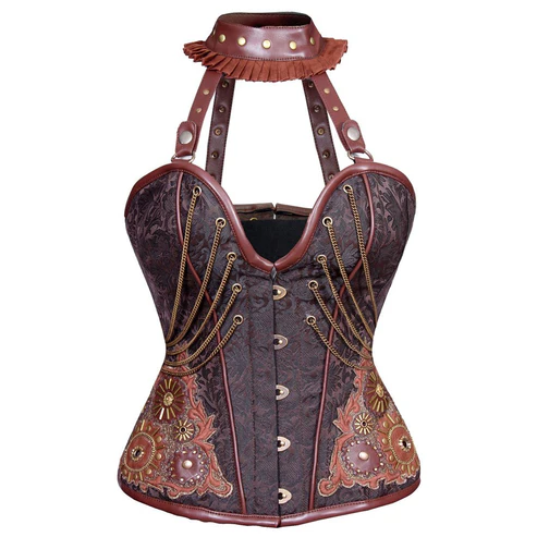 Chocker Design Steampunk Steel Boned Overbust Corset