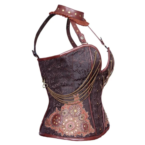 Chocker Design Steampunk Steel Boned Overbust Corset