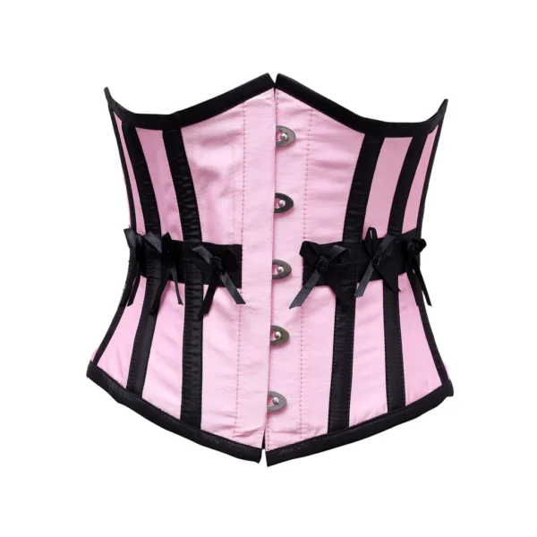 Satin Pink Underbust Plus Size Corset