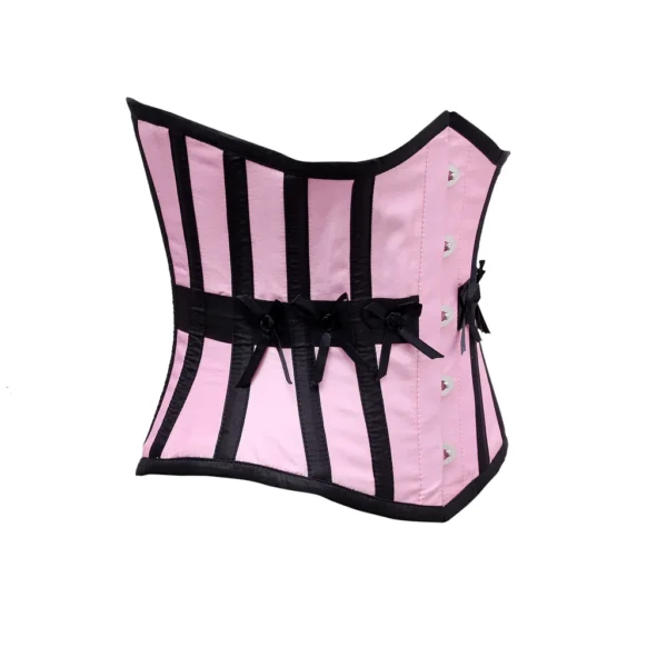 Satin Pink Underbust Plus Size Corset
