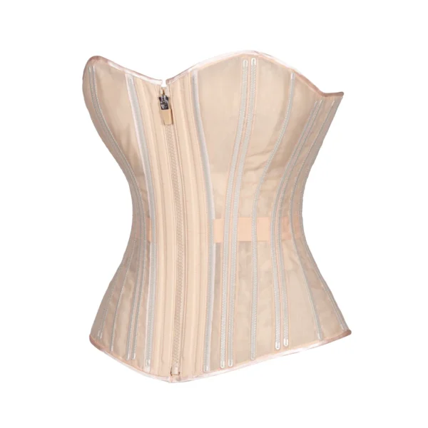 Beige Fine Mesh No Line Overbust Corset