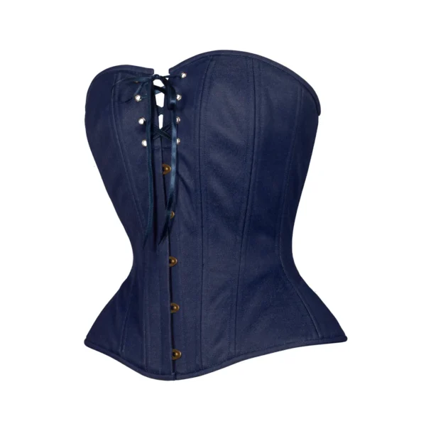 Dark Wash Denim Overbust Corset Hourglass