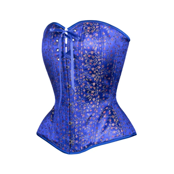 Floral Brocade Overbust Corset Hourglass Silhouette