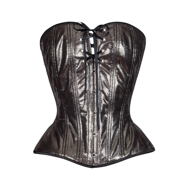 Silver Mist Overbust Corset Hourglass Silhouette