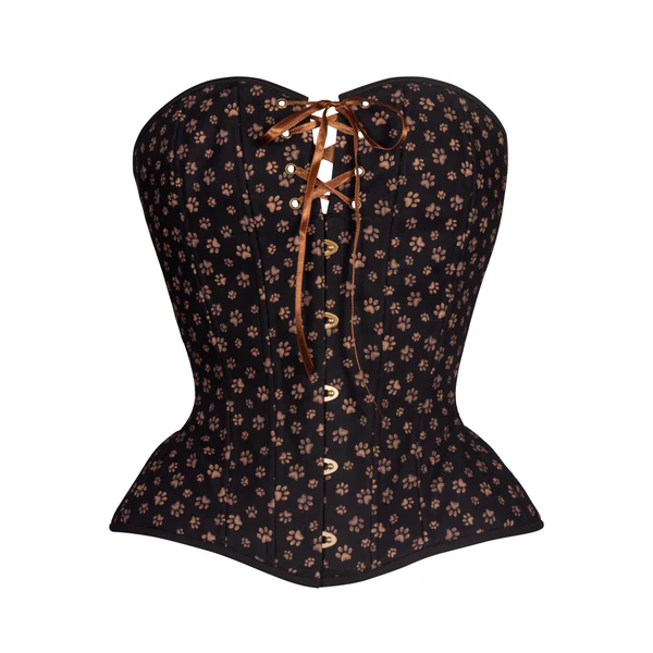 Paw Prints on my Heart Overbust Corset Hourglass