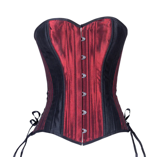 Iridescent Red Overbust Corset Slim