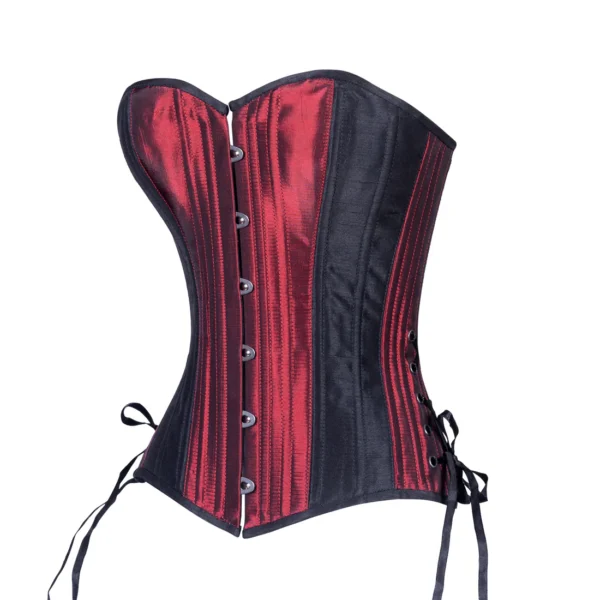Iridescent Red Overbust Corset Slim