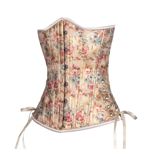 Floral Shimmer in Pastel Corset Slim Silhouette Long