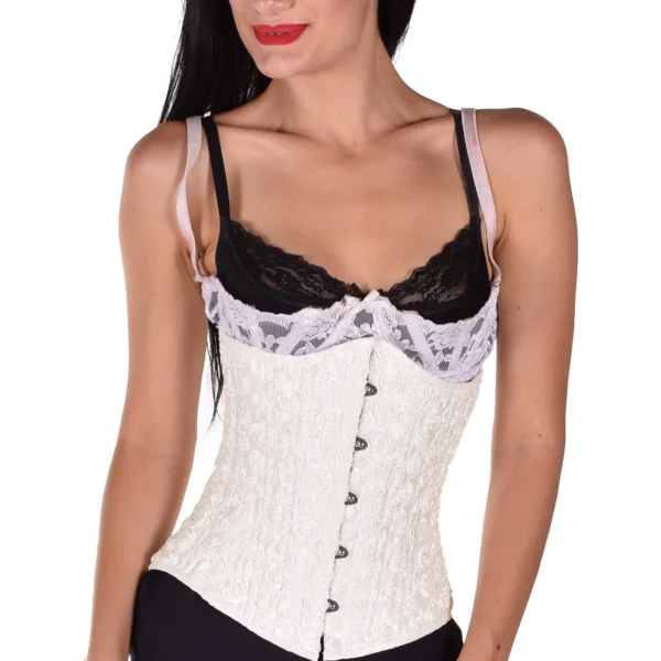 White Rose Taffeta Corset Slim Regular