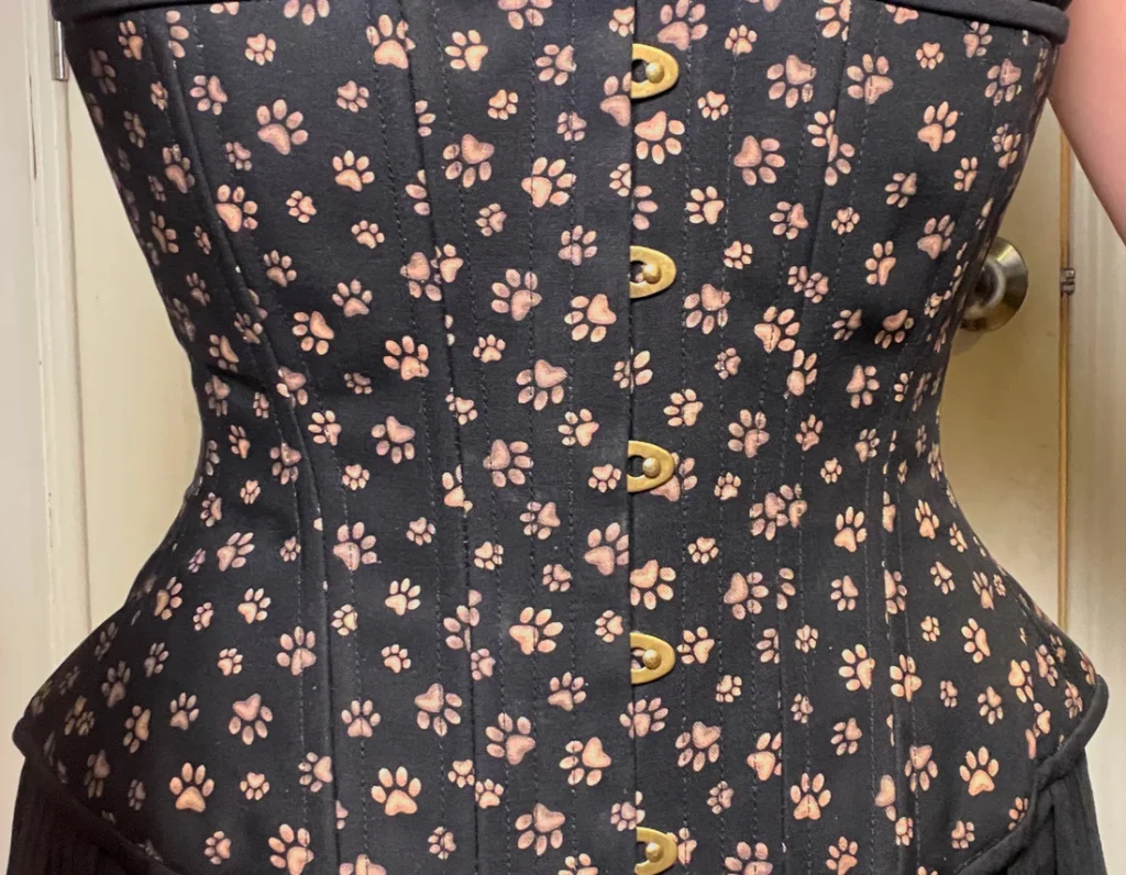Paw Prints on my Heart Overbust Corset Hourglass