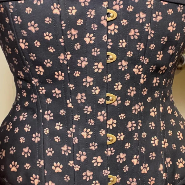 Paw Prints on my Heart Overbust Corset Hourglass