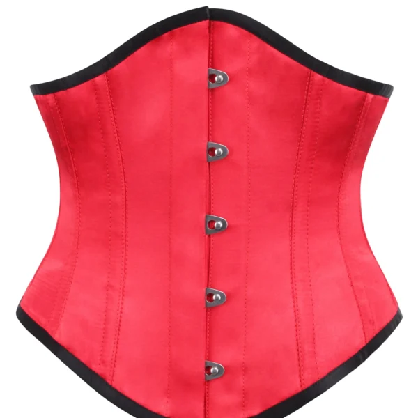 Red Satin Underbust Waspie Corset