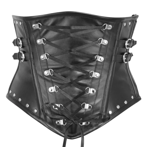 Gothic LARP PVC Short Underbust Corset