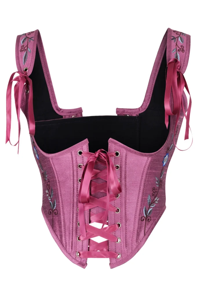 Rose Lace Up Floral Bustier Corset Top