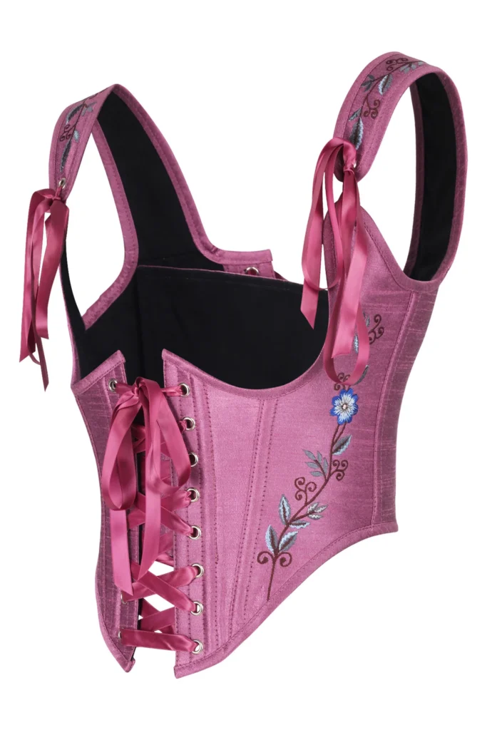 Rose Lace Up Floral Bustier Corset Top