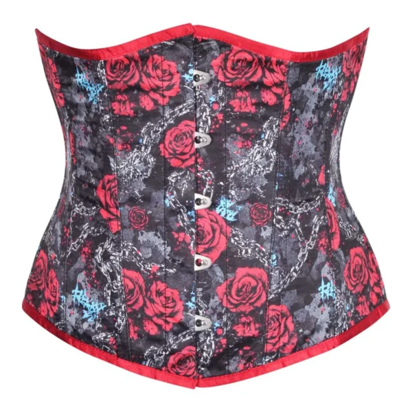 Rebel Rose Underbust Gothic Waist Trainer Corset