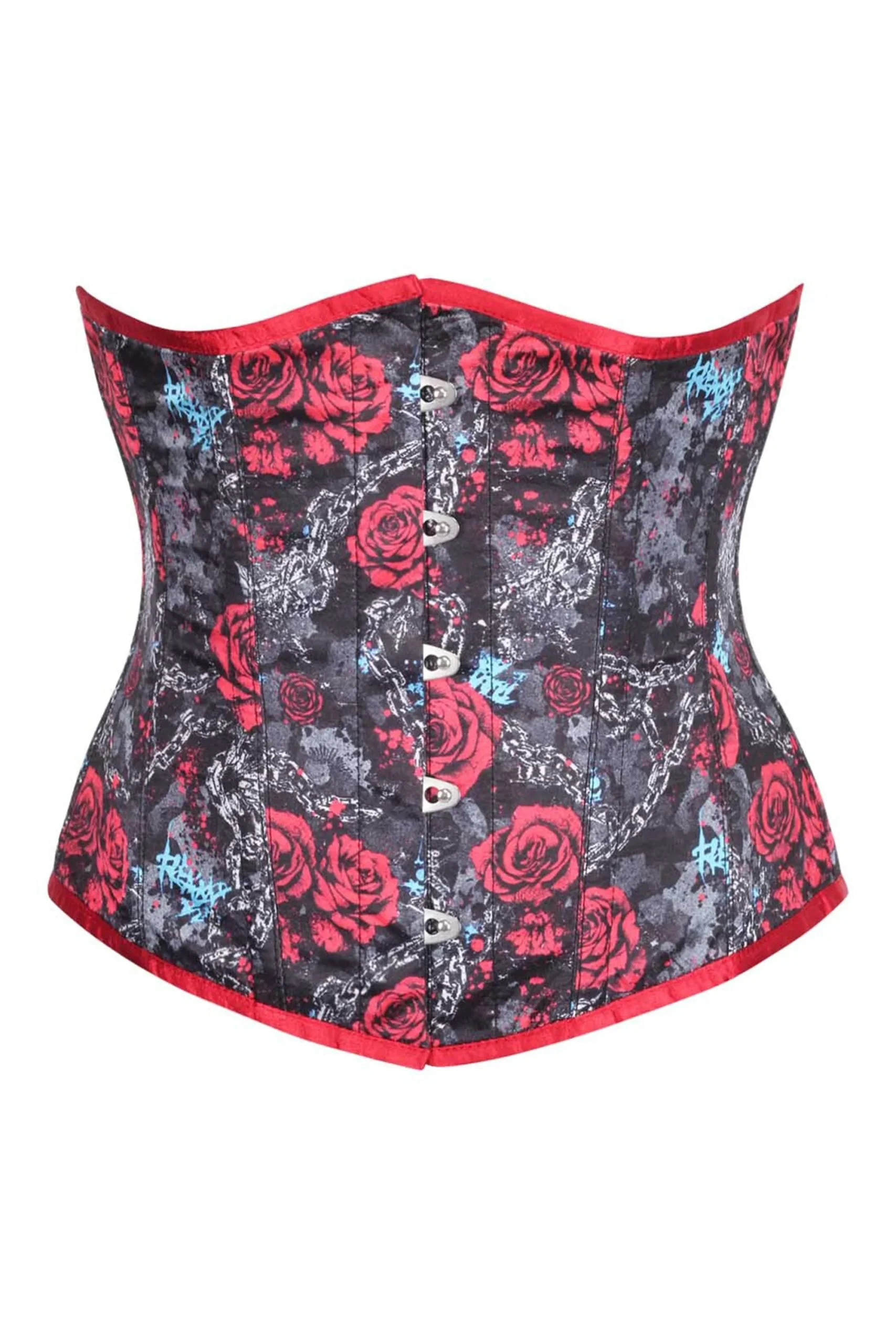 Rebel Rose Underbust Gothic Waist Trainer Corset Rebel Rose Underbust Gothic Waist Trainer Corset
