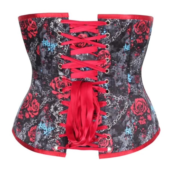 Rebel Rose Underbust Gothic Waist Trainer Corset