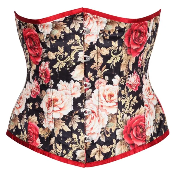 Midnight Rose Elegance Gothic Underbust Corset